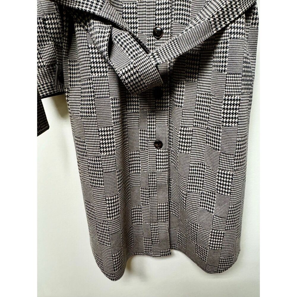 Current Air Houndstooth Long Shacket Coat, Sz L - image 7